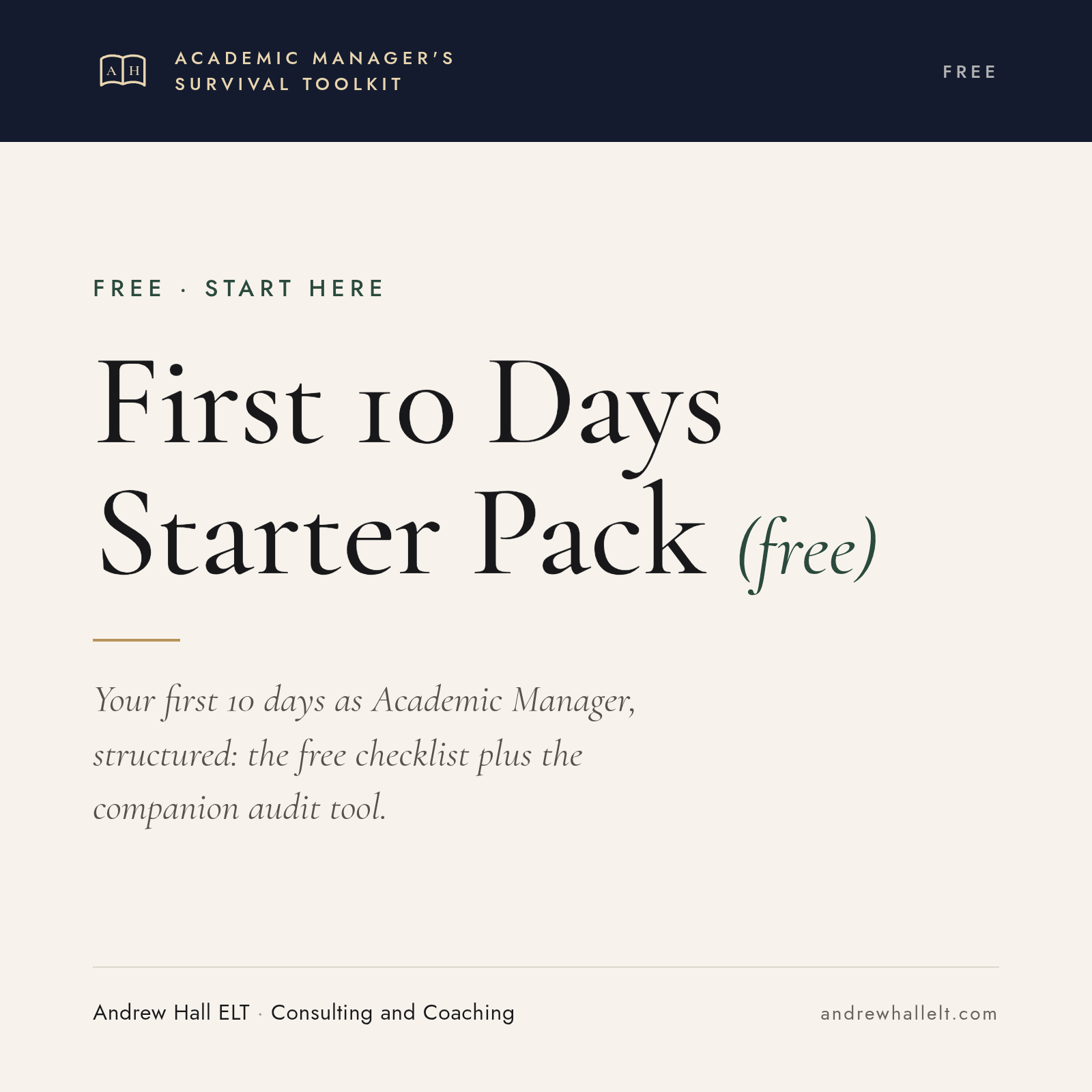 First 10 Days Starter Pack cover