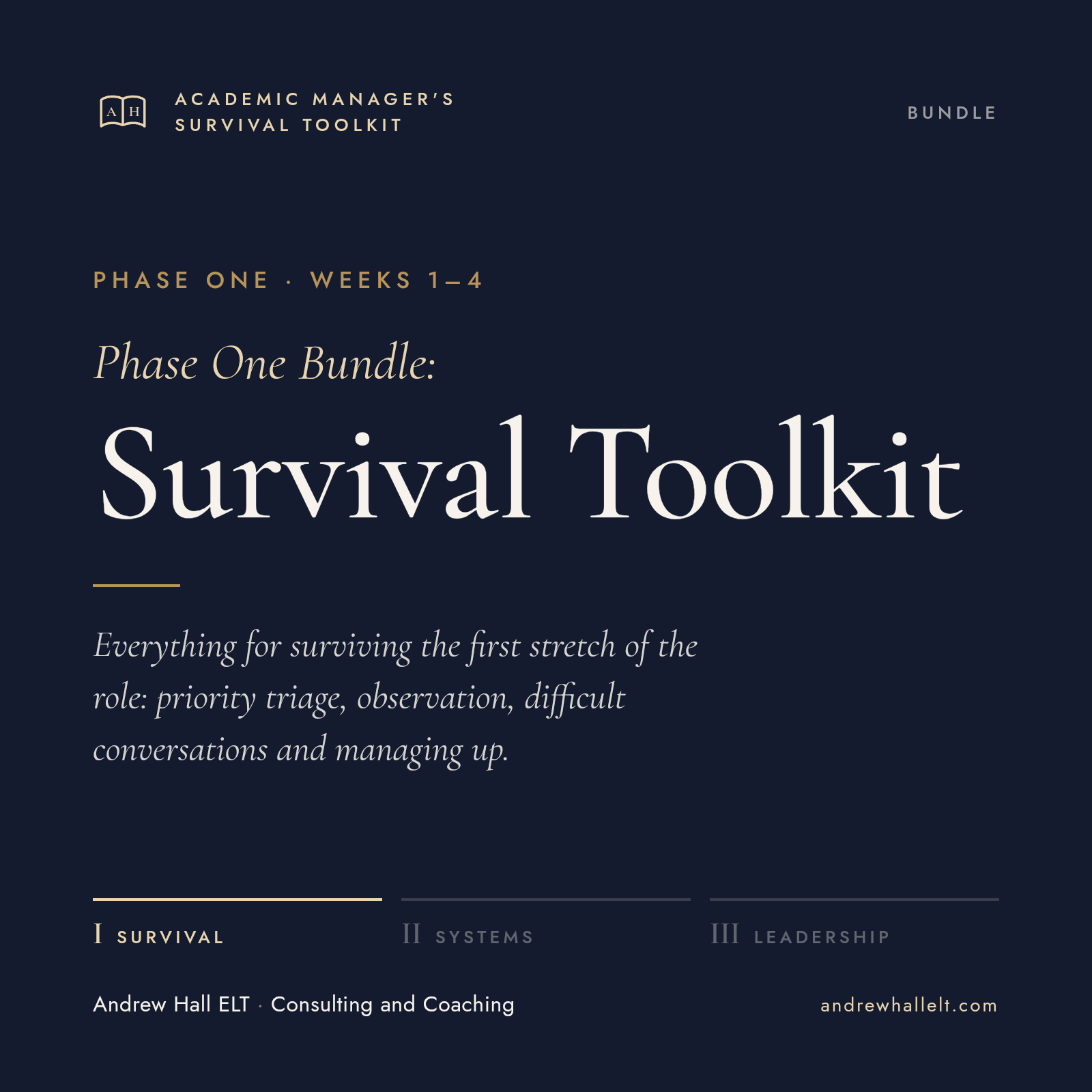 Phase One Bundle: Survival Toolkit cover